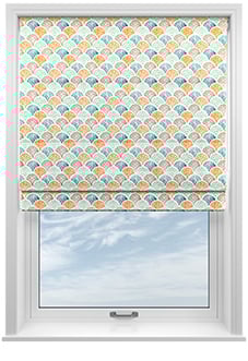 Foxley Faux Silk, Nautilus - Motorised Roman Blind